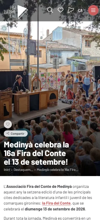 Exemple de contingut de campanya per a un esdeveniment a femturisme.cat